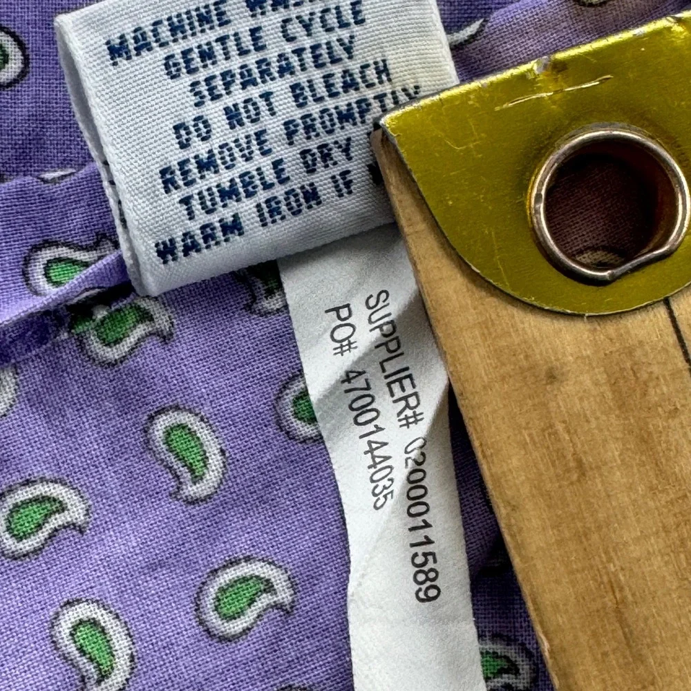Polo‎ Ralph Lauren Shirt Mens XL Purple Paisley Cotton Long Sleeve Button Down